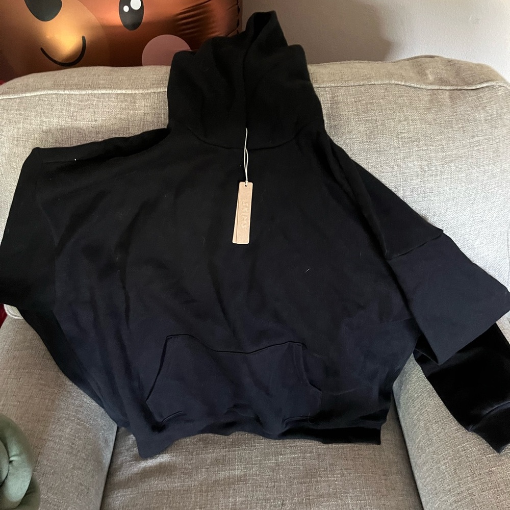 Skims classic pullover hoodie onyx